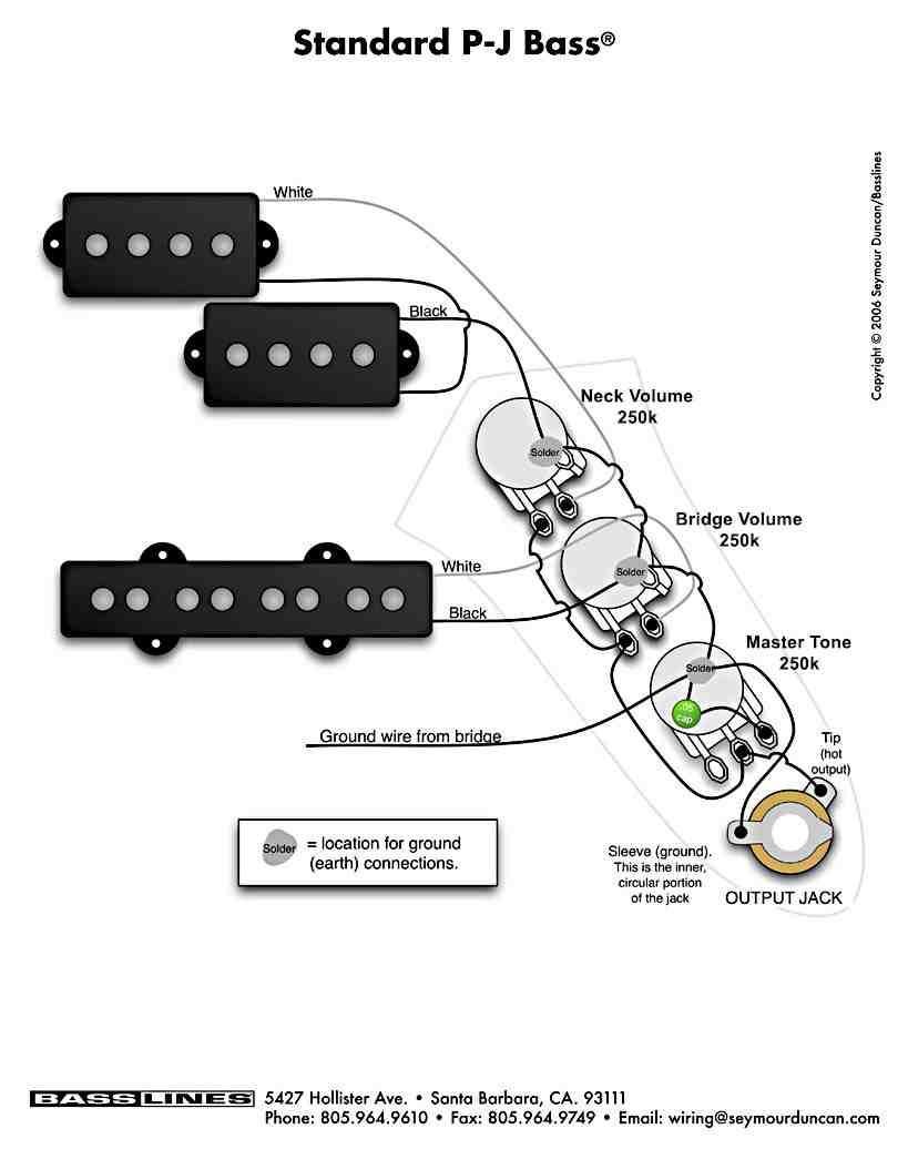 P Bass Wiring Diagram For Active Pbass Jazz