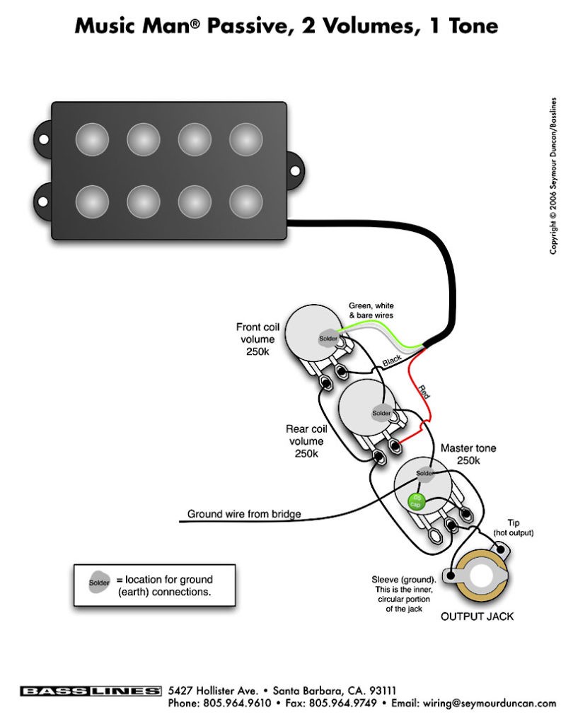 Free Download Throughout Guitar Wiring S 2 Pickups Bass Pickup For Fender Precision Bass Wiring Diagram