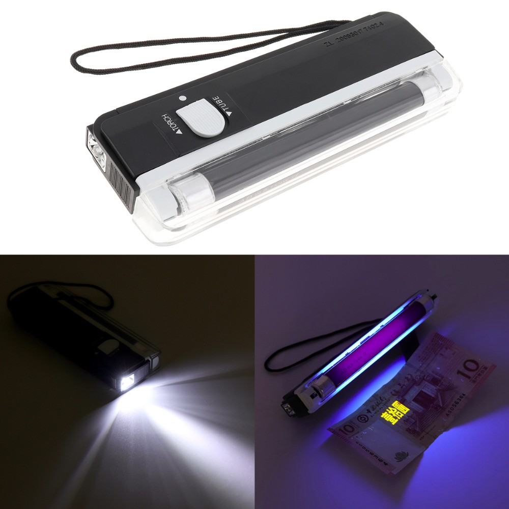 Handheld Portable Mini LED Night Light UV Torch Lamp Battery Powered Blacklight Party Stage Dj Pet Money Verify Lamp in LED Night Lights from Lights