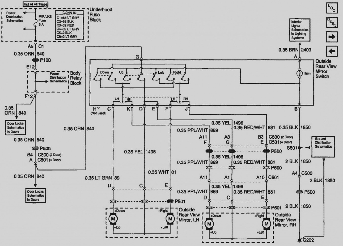 Power Mirror Switch Wiring Diagram New