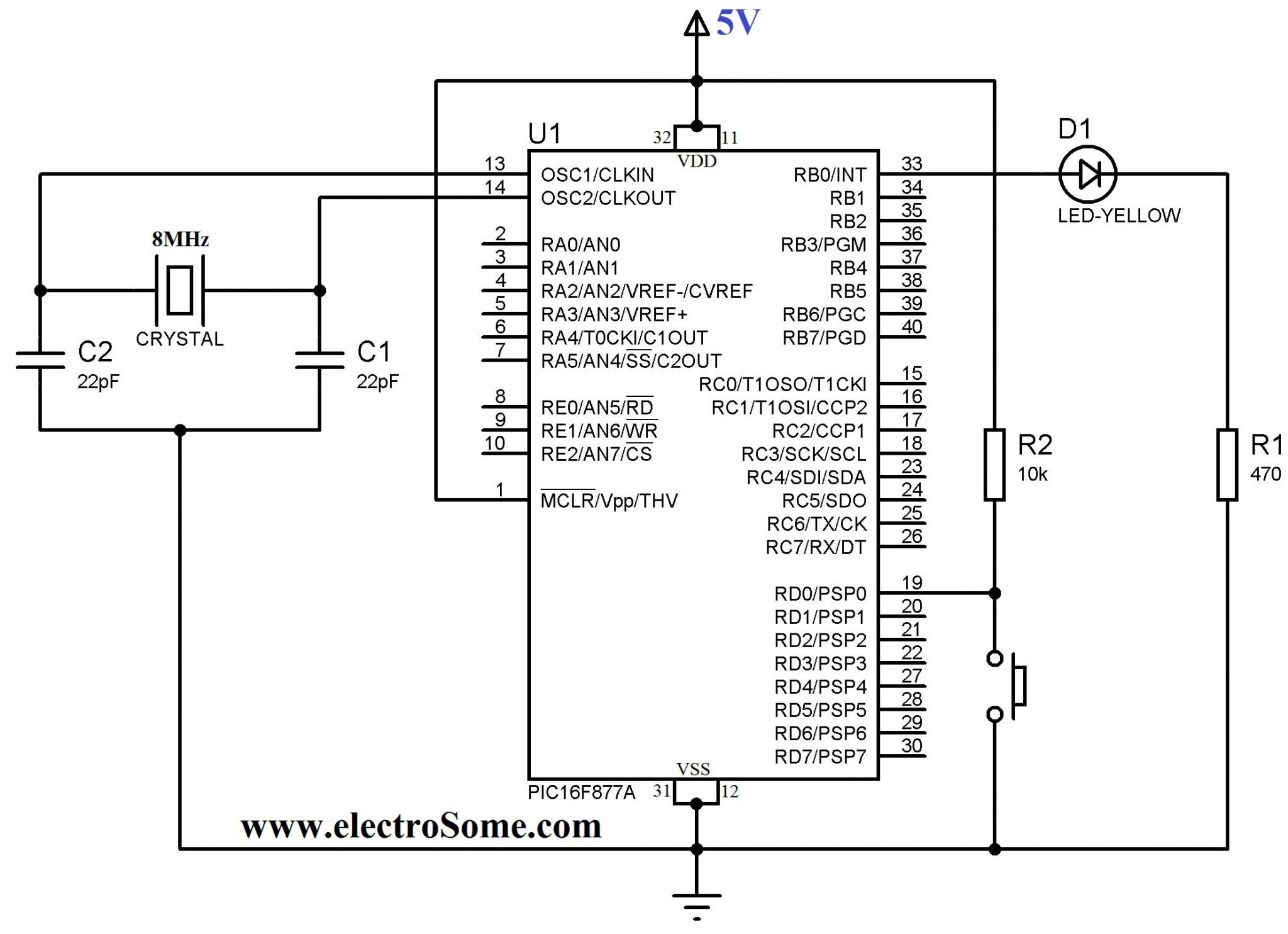 Circuit Diagram Using Push Button Switch