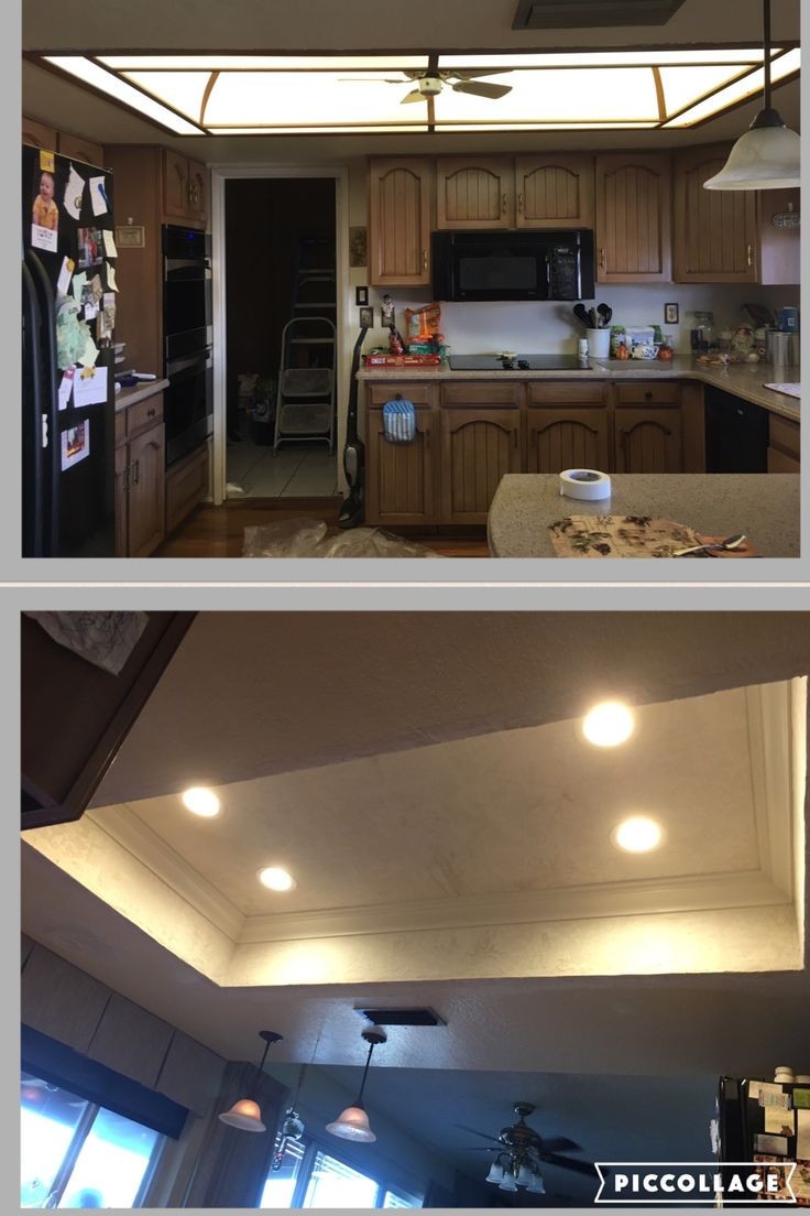 AZ Recessed Lighting Kitchen Transformation Demo LED lighting drywall mud texture
