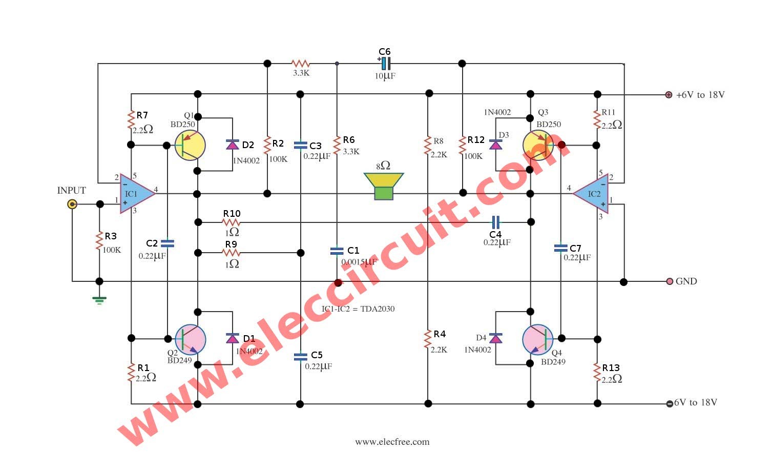 Schematic diagram of power and super bridge 120w by