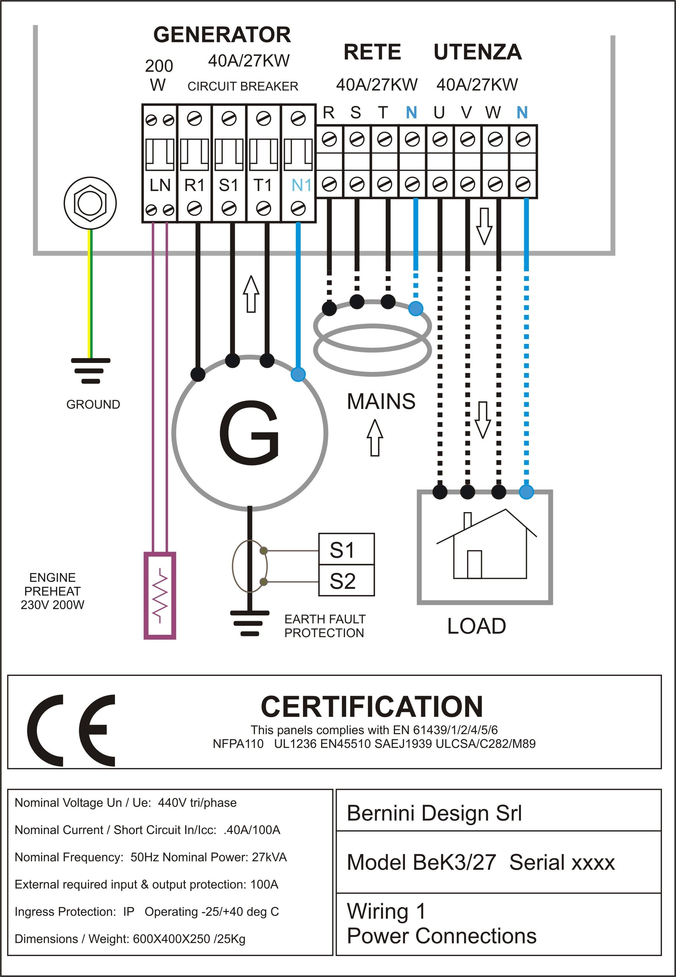 sel generator control panel wiring diagram AC Connections