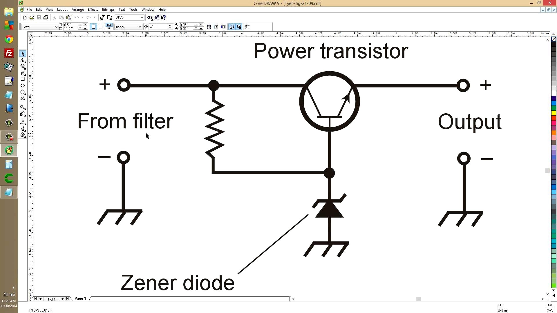 Appealing Zener Diode Dc Voltage Regulator Transistor Series Circuit Diagram Full size