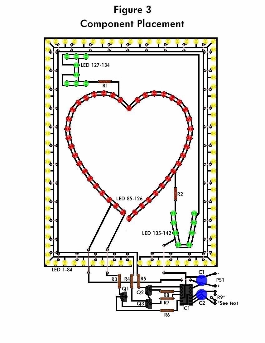 Solar Led Light Circuit the Flashing Heart Circuit Diagrams Schematics Electronic Projects