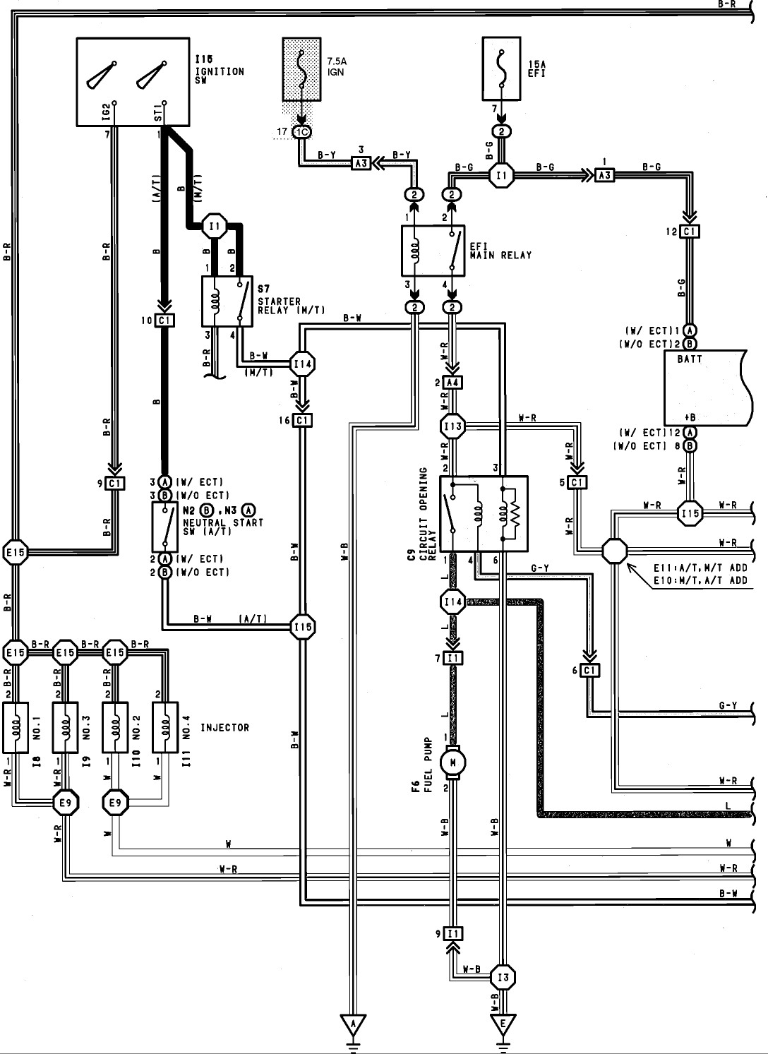 1988 Toyota Pickup Fuel Pump Wiring Diagram