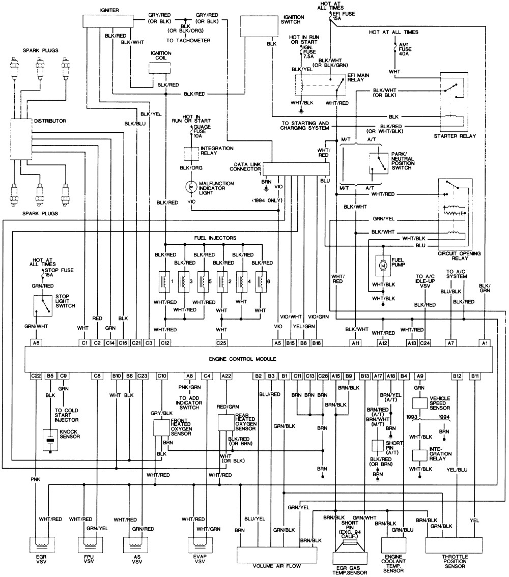 wiring diagram extraordinary toyota corolla best of 1994