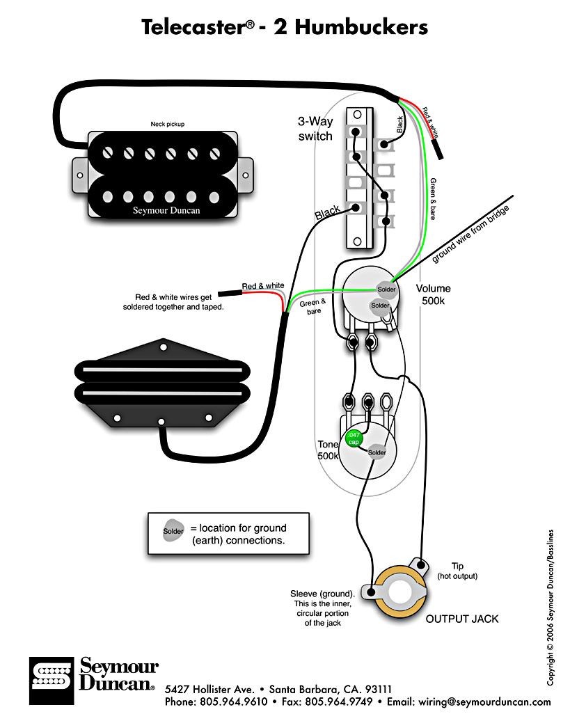 Tele Wiring Diagram with 2 humbuckers