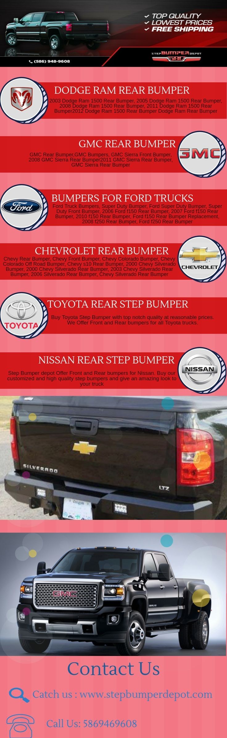 Looking for Step bumpers for your truck Get rear front bumpers step bumpers