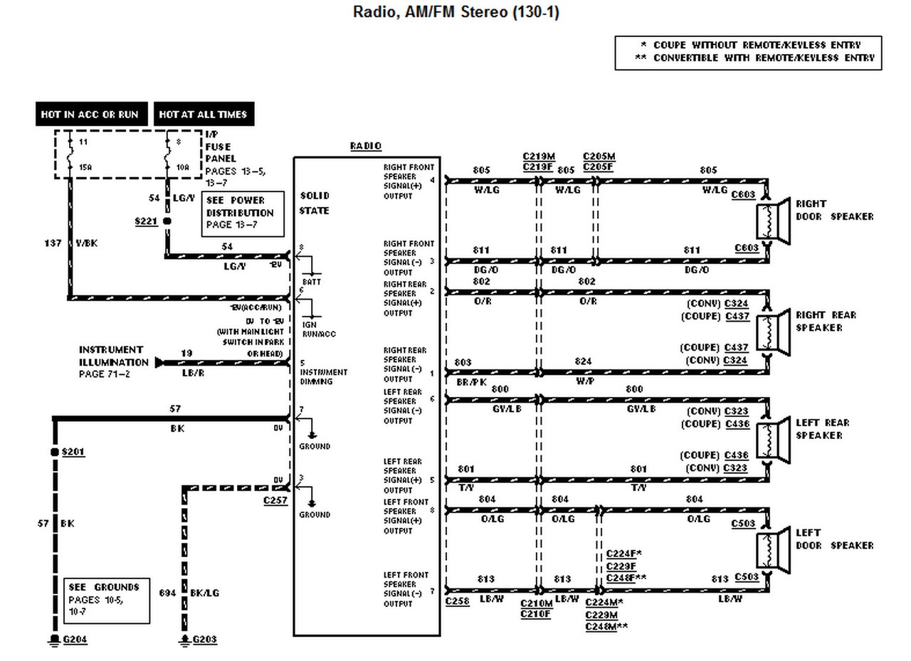 2003 2004 Mustang Cobra Charging System Exceptional 2001 Wiring Inside Ford Radio Diagram