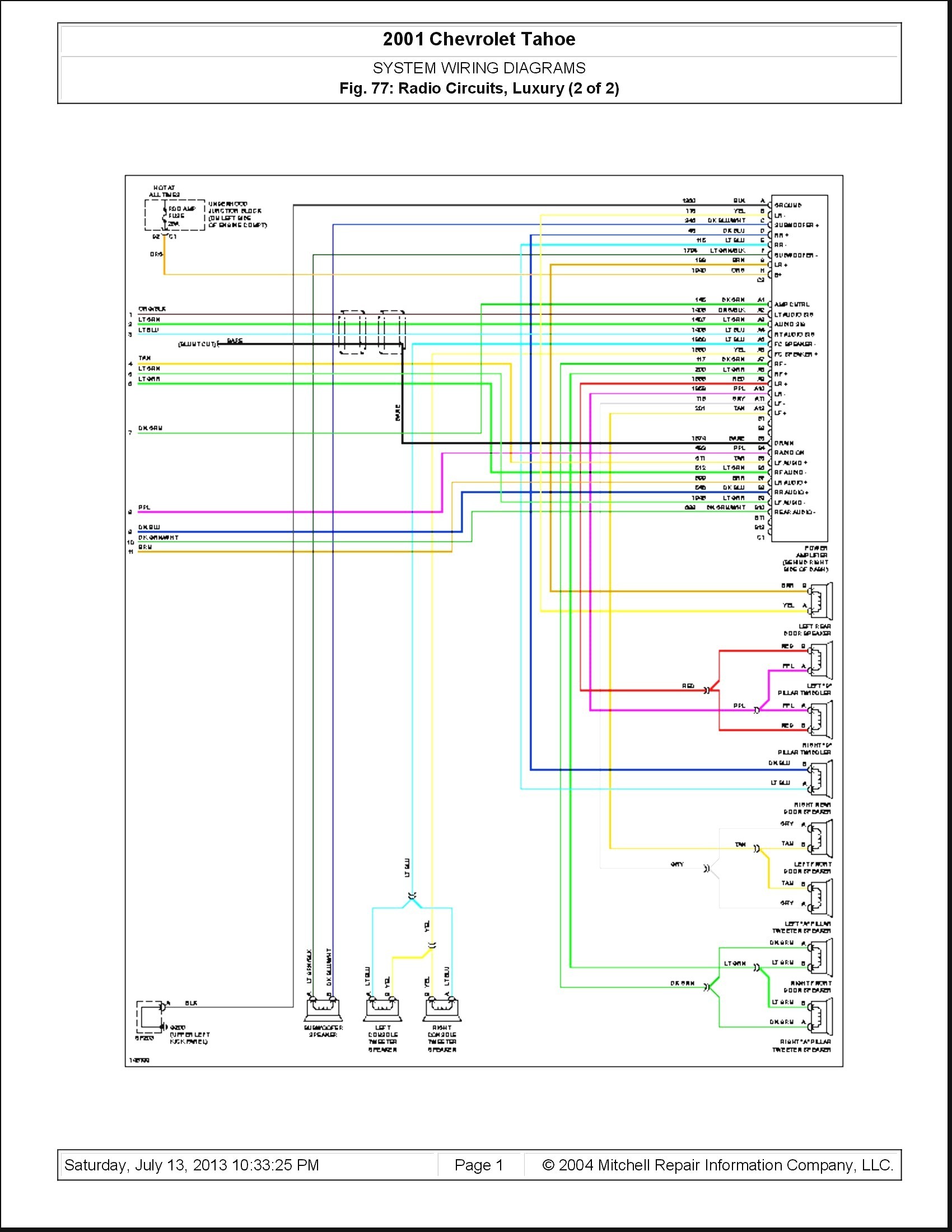 2001 Chevy Suburban Radio Wiring Diagram Awesome