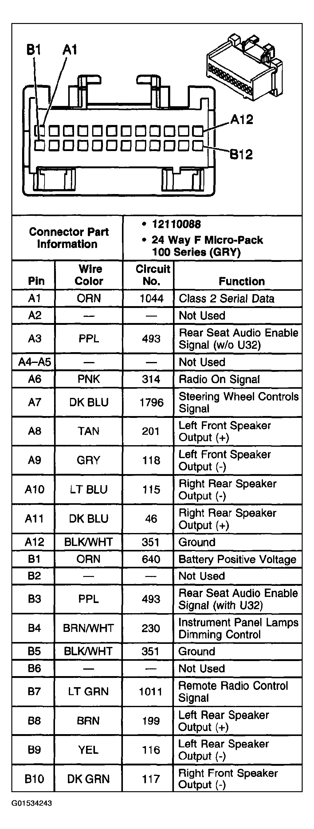 2002 Chevy Trailblazer Radio Wiring Diagram Schematic Wiring Diagram