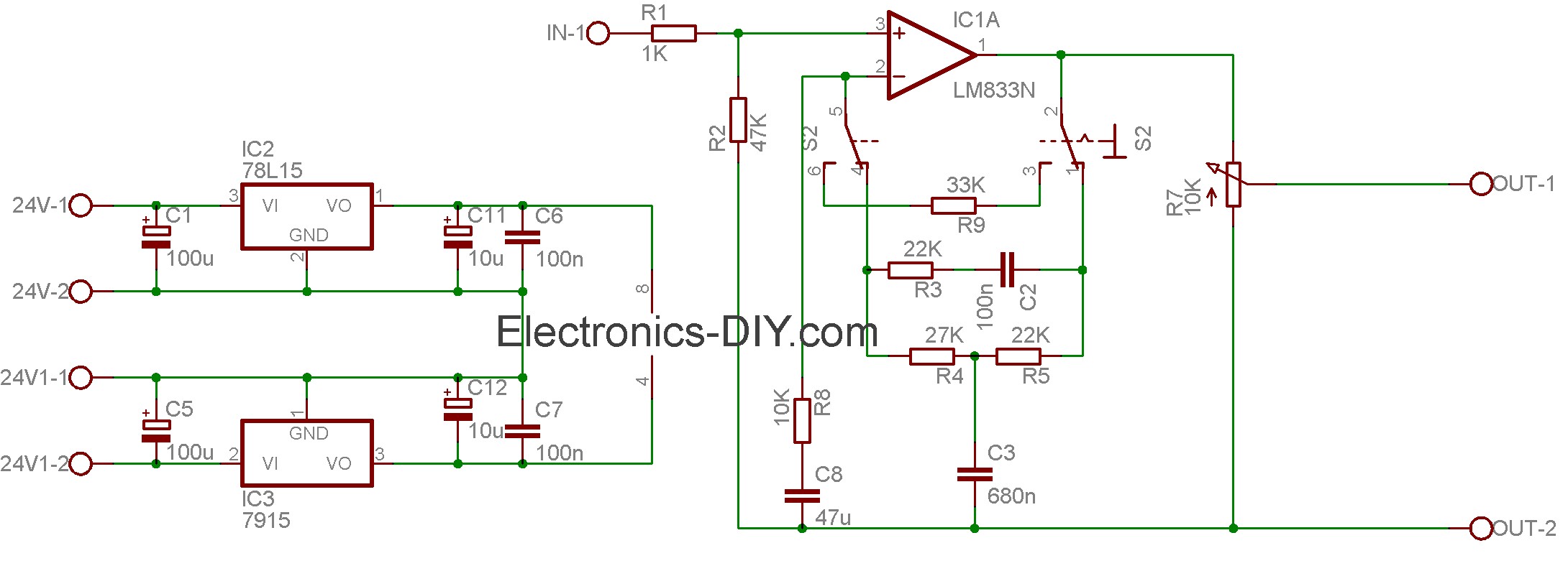 LM4780 Power Amplifier circuit