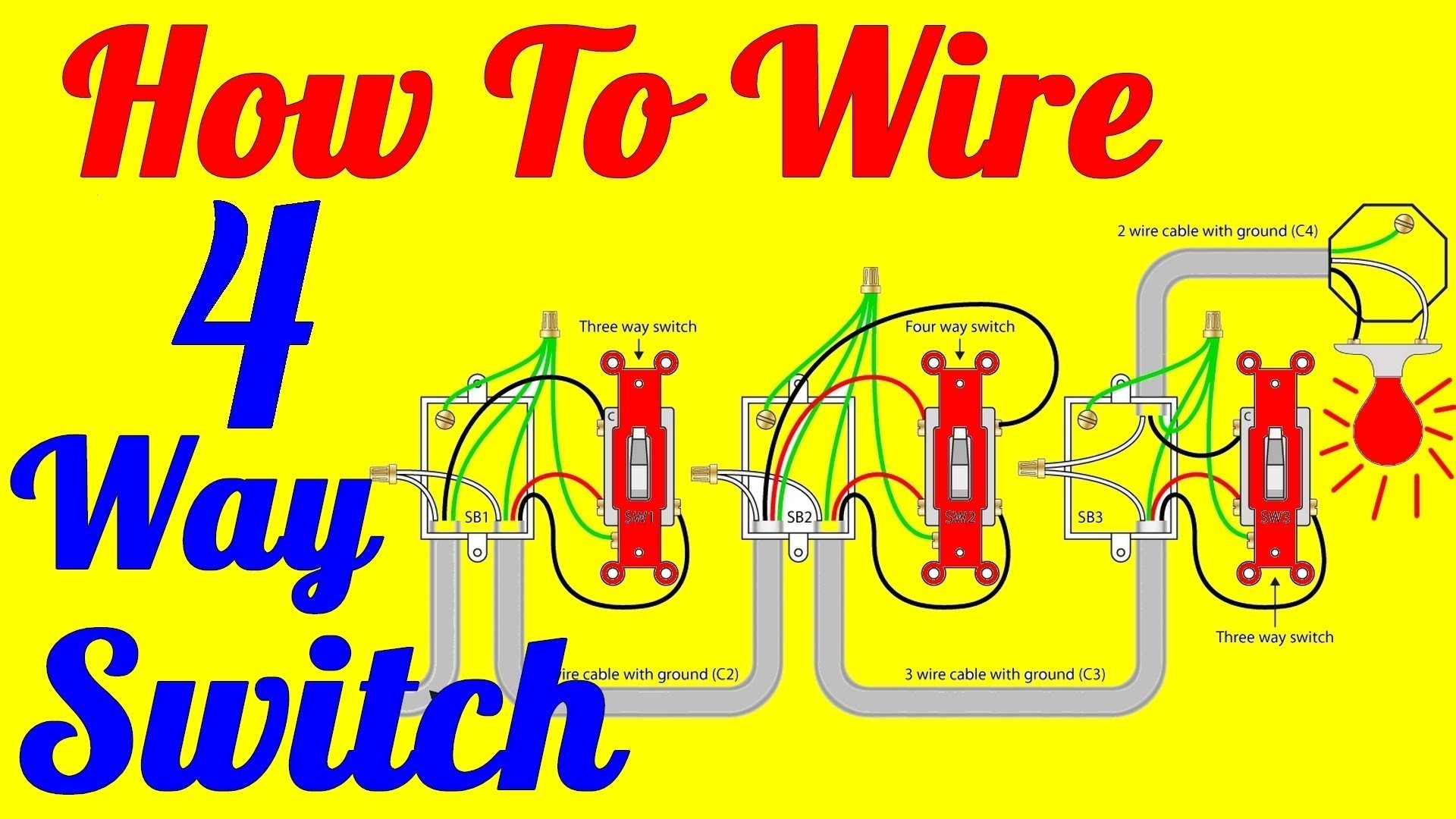 Wiring Diagram for 3 Way Switch Two Lights Refrence with A 4 Way Switch Wiring Multiple