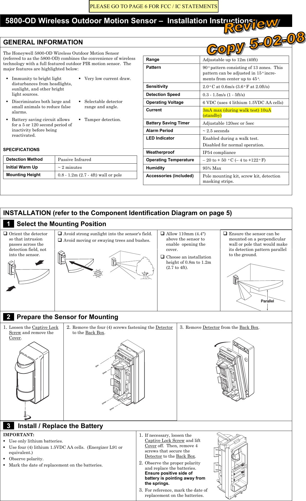 Alarm Pir Wiring Diagram Uk New 8dl5800pir Od Security Transmitter User Manual 5890 Od Wireless