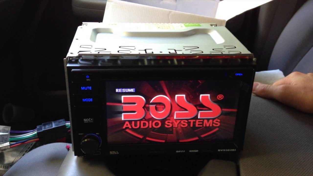 Boss Audio Installation and Tutorial In Dash Double Din BV9362BI installation of backup camera