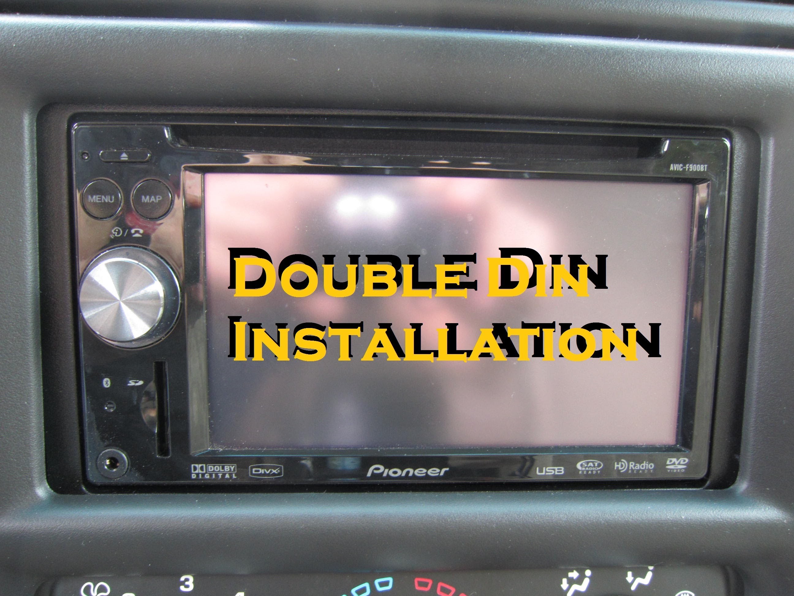 Navigation Screen in dash DVD Double DIN Stereo Install Installation