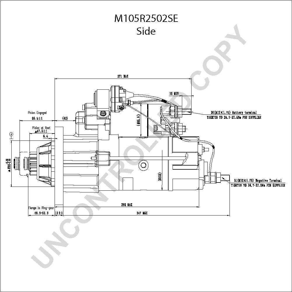 M105R2502SE Side Dim Drawing Output Curve M105R2502SE Output Curve Wiring Diagram