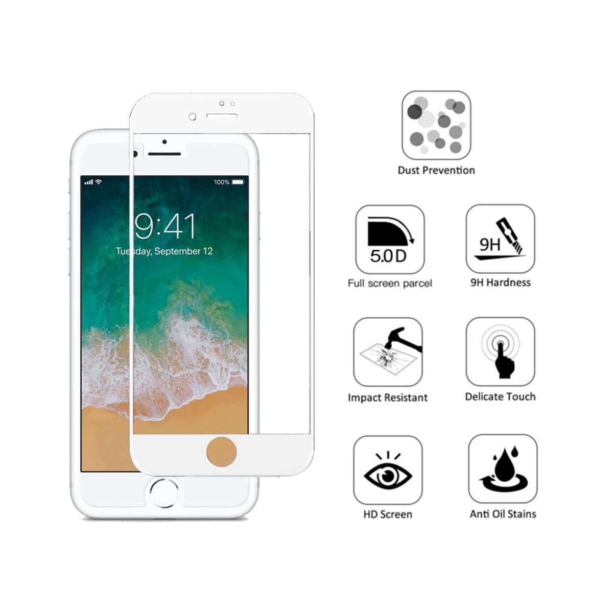 Brand New Apple IPhone 6 6s 5d White Tempered Screen Glass Cellbell IPhone 6s Diagram