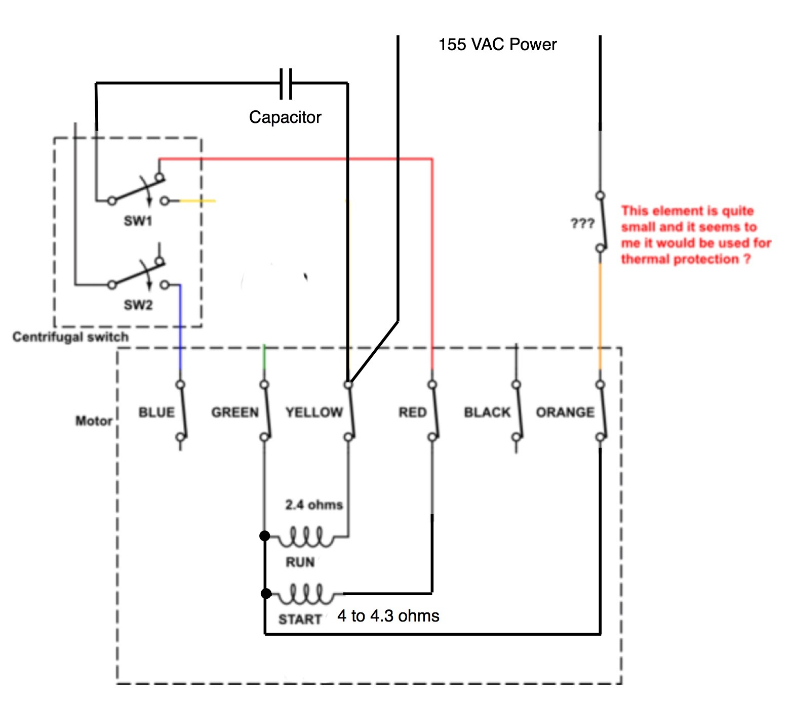 Electric Motor Wiring Diagram Capacitor techrush