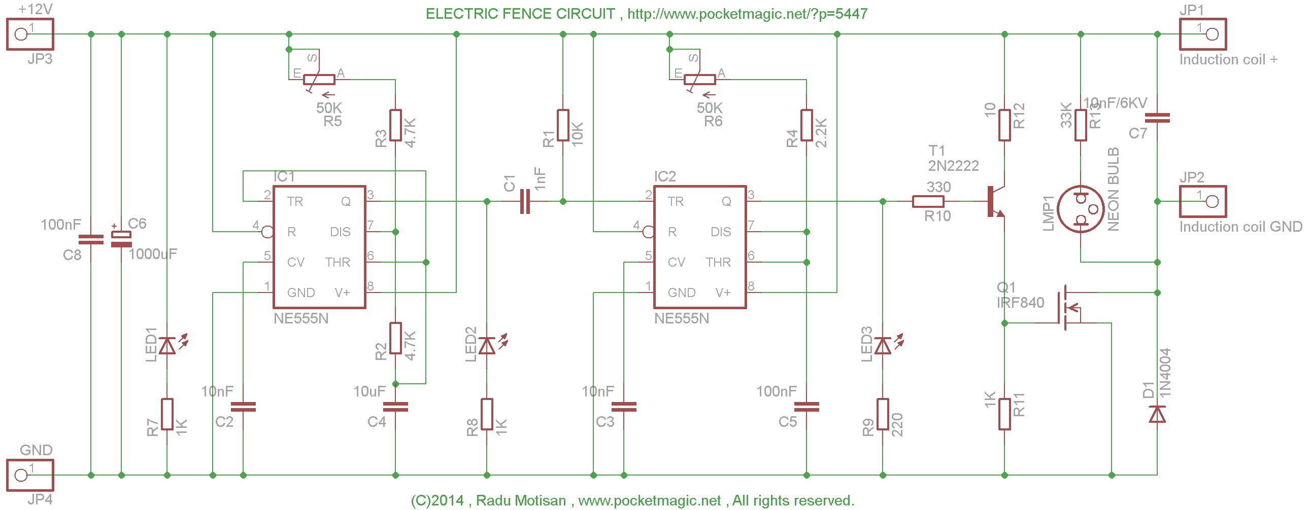 Electric Fence Circuit For Perimeter Protection Pocketmagic