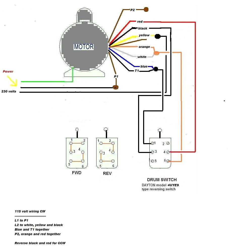 Single Phase Electric Motor Wiring Diagram Simple Endear Century