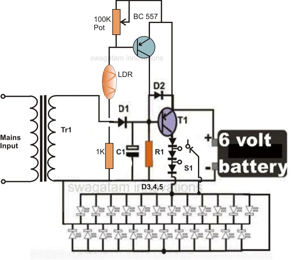 Battery Diagram Circuit Marvellous Led Emergency Light with Ldr 34 Inspirational Battery Diagram Circuit