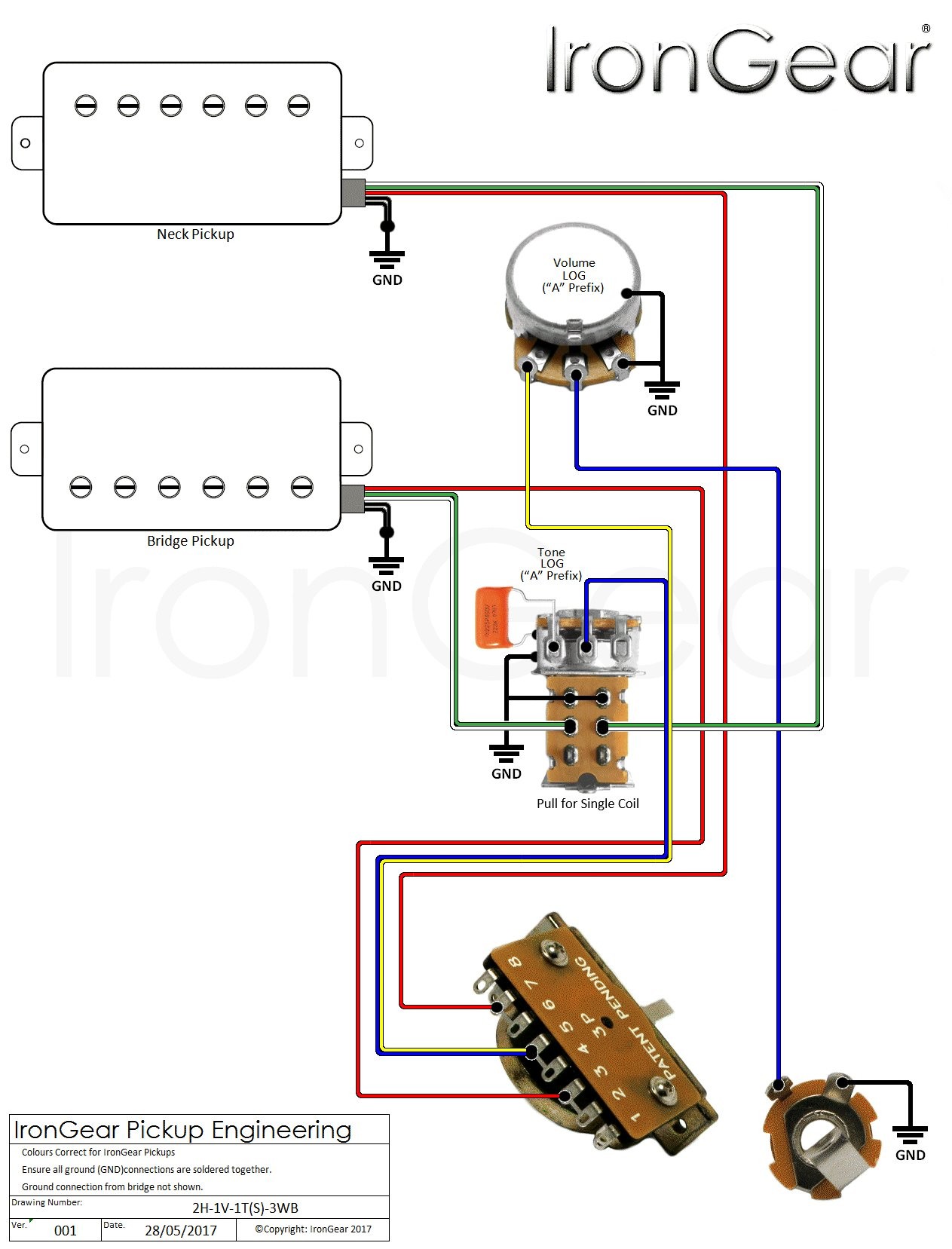 Emg Hz Wiring Diagram Awesome Three Humbucker Wiring Diagram Copy Irongear Pickups Wiring Emg Hz