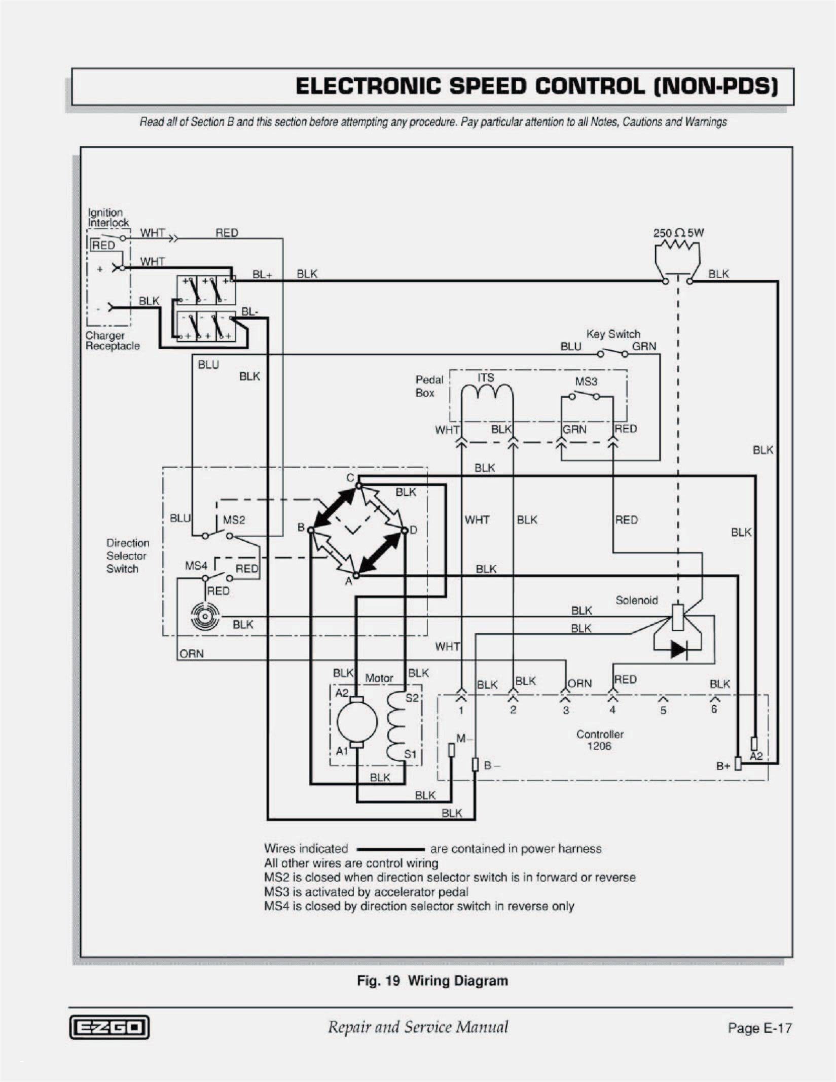 Wiring Diagram for Ezgo Electric Golf Cart Fresh Ez Go Golf Cart Wiring Diagram originalstylophone