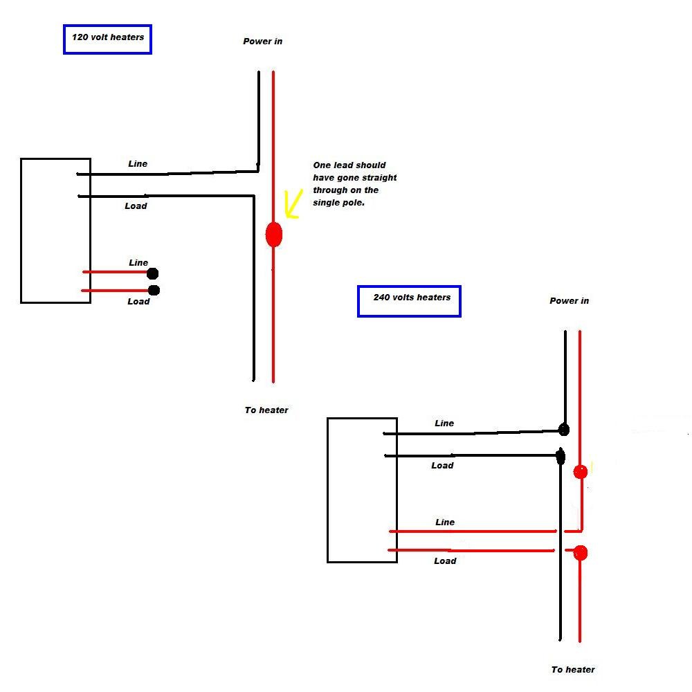 thermostat wiring diagram double pole baseboard heater thermostat rh daniablub co