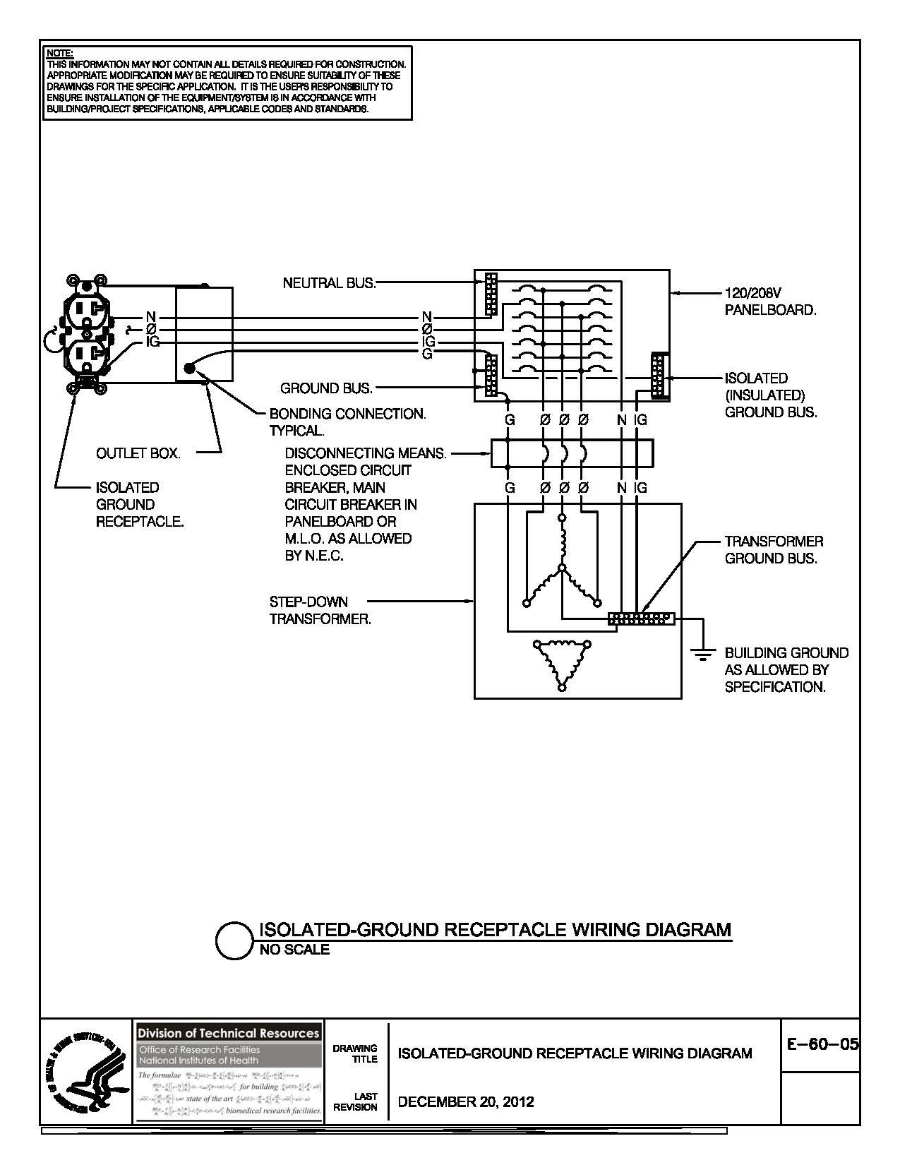 Wiring Diagram Receptacle Copy isolated Ground Receptacle Wiring Diagram Diagrams Database