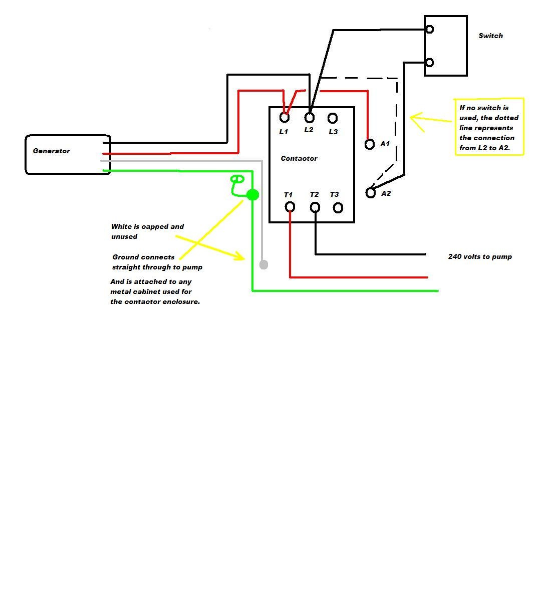 2 Pole Contactor Wiring Diagram For In A1 A2 I Have A 240 Volt At Contactors