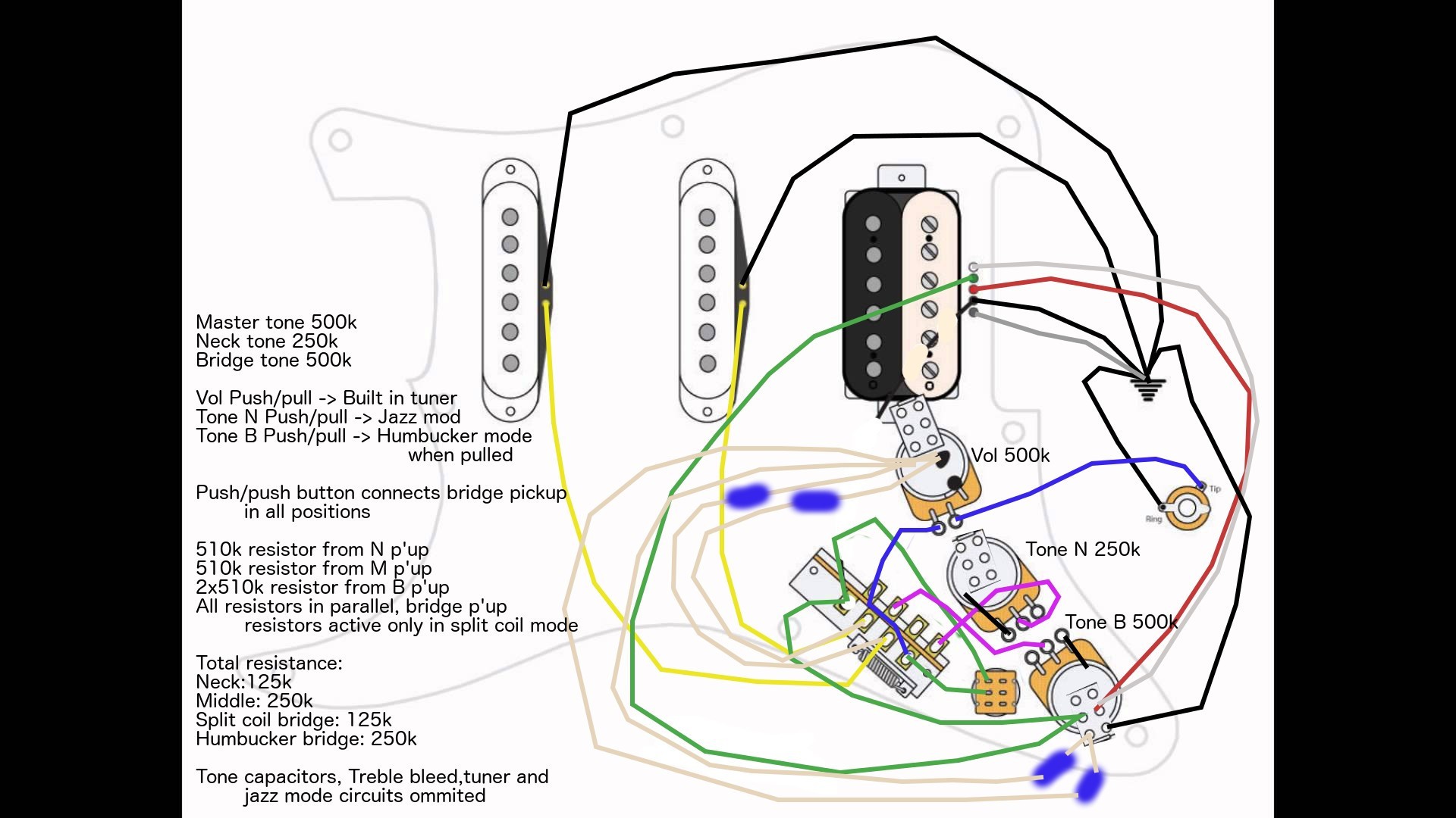 Guitar Volume Wiring Diagram New Volume Coil Tap Wiring Diagram Stratocaster Hss Wiring Diagram
