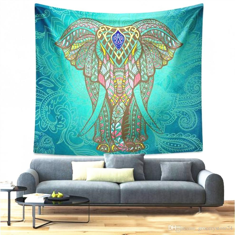 Mandala Bohemian Elephant Tapestry Wall Hanging Psychedelic Wall Art Dorm Décor Beach Throw Indian Wall Tapestries Tie Dye Tapestries Tie Dye Tapestry From
