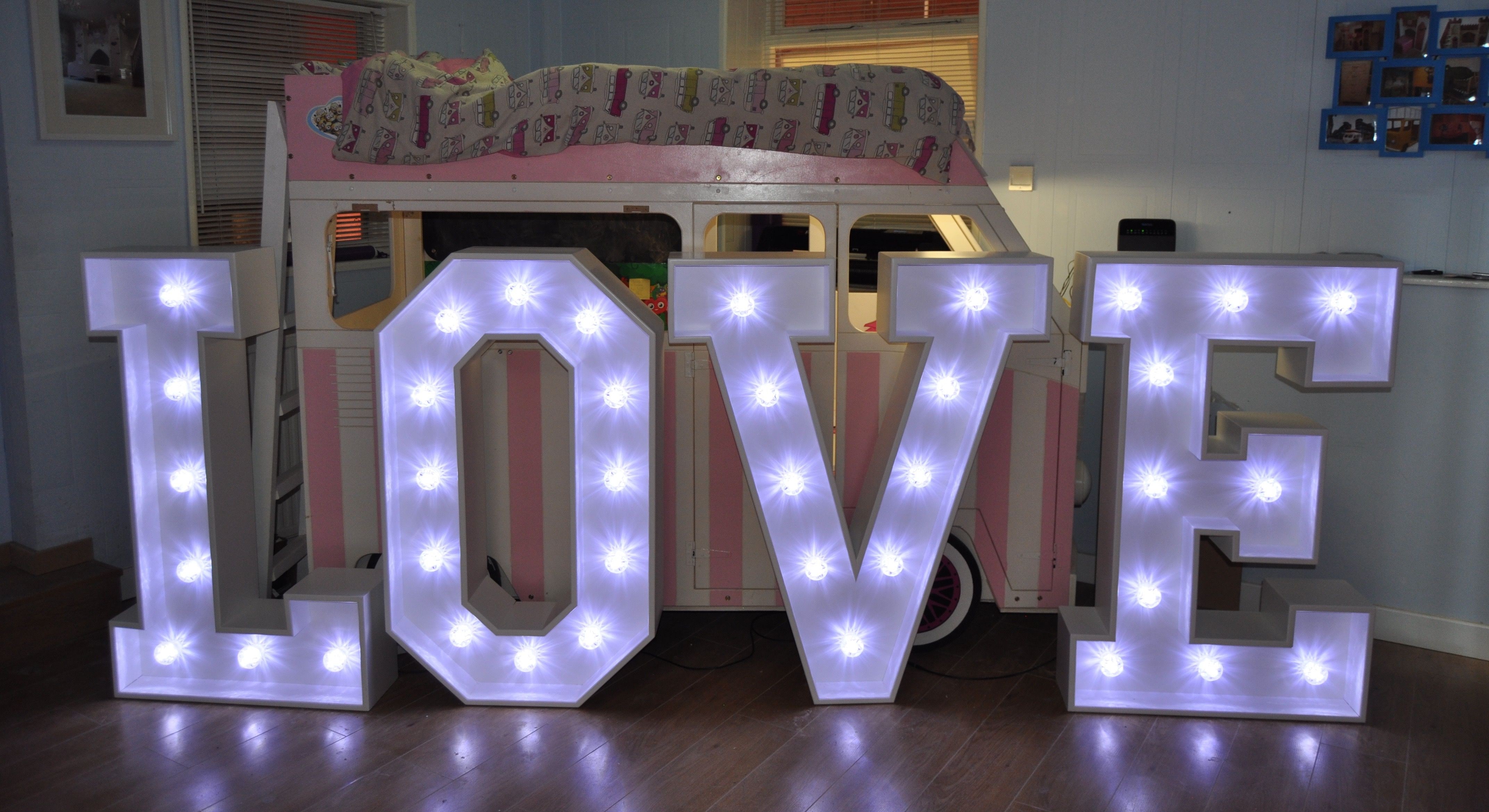 Love LED letters marquee