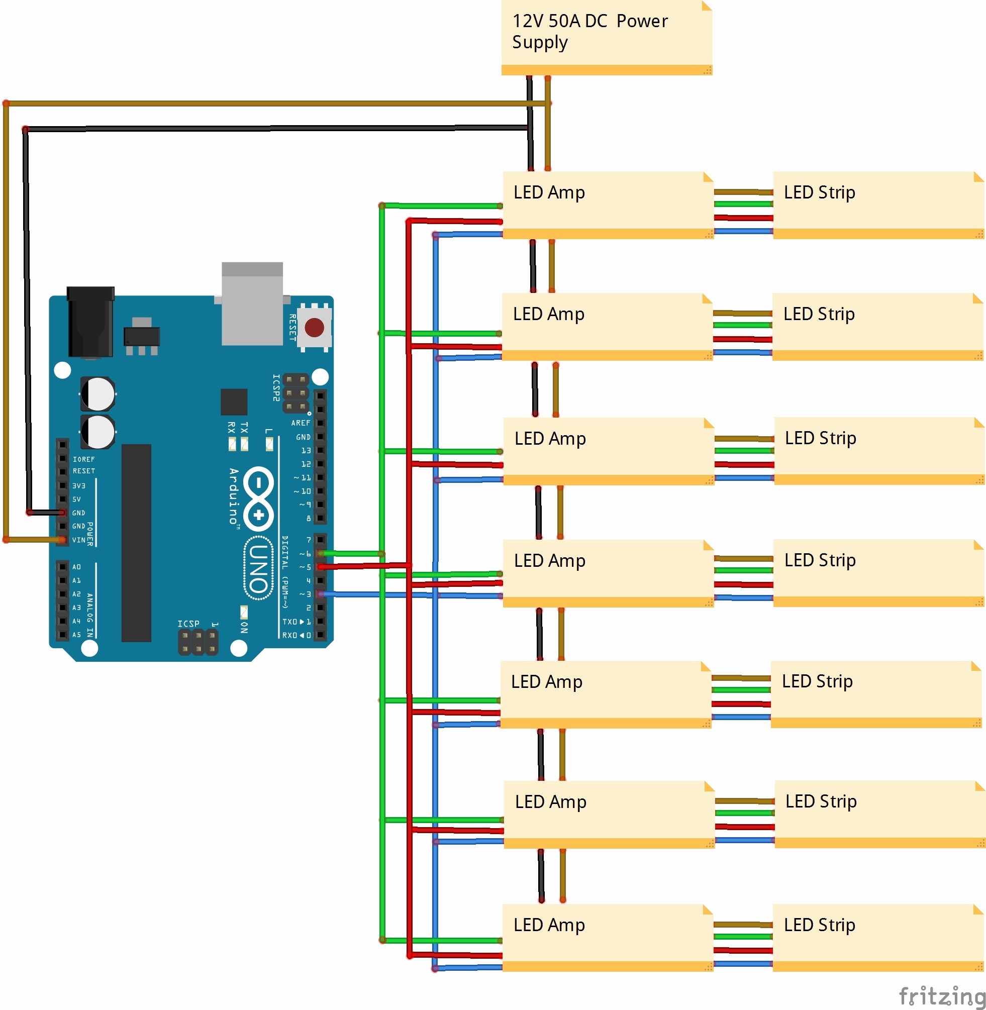 First Project How To Run Ft Rgb Led Strips Need Help Garden Lighting 1 Jpg Diagram