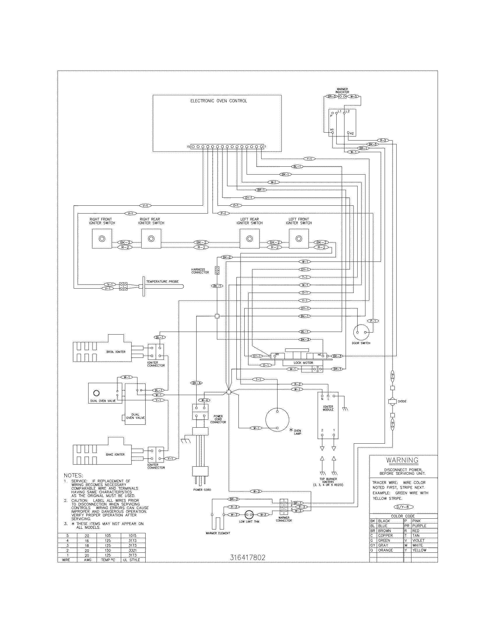 KENMORE Gas Range Wiring diagram Parts