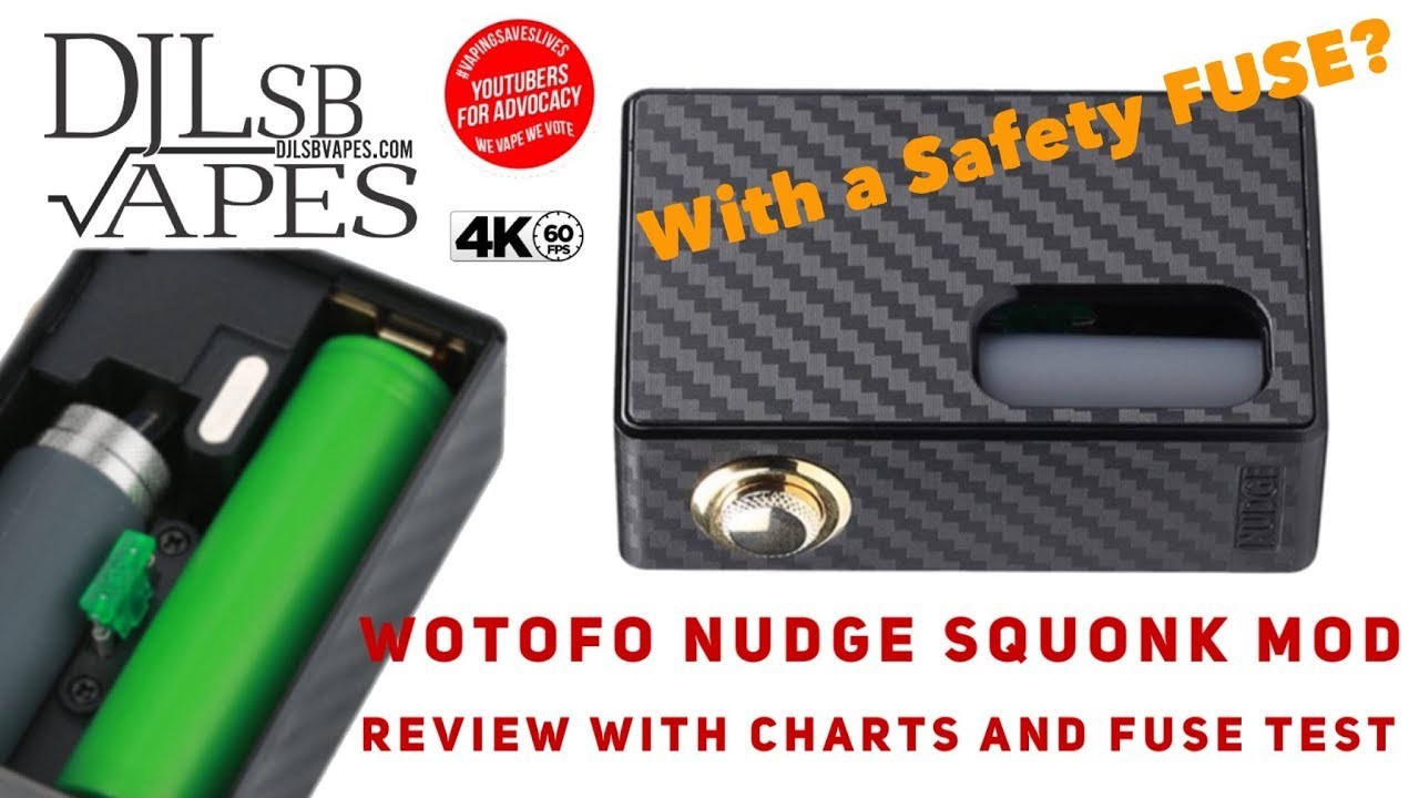 Wotofo Nudge BF mod Review & with Voltage Drop Chart and Fuse Test