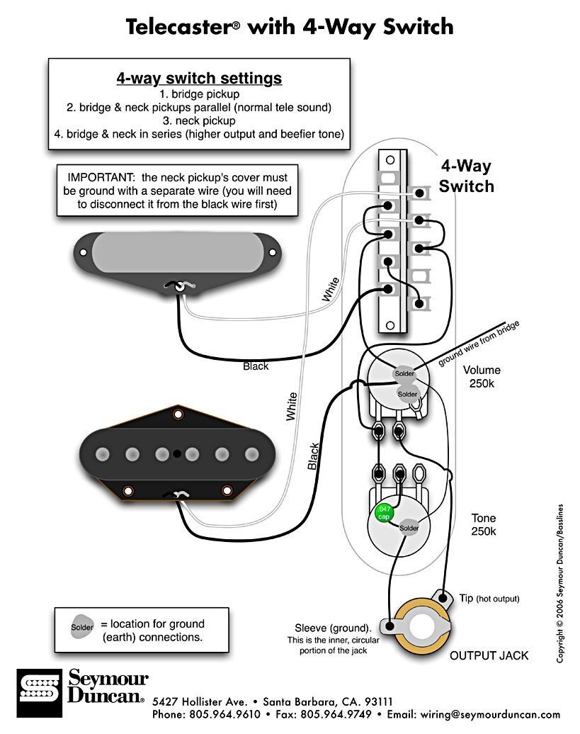 Tele Wiring Diagram with 4 way switch