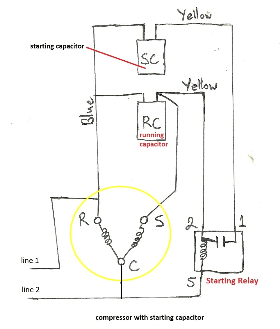 Single Phase Capacitor Start Run Motor Wiring Diagram