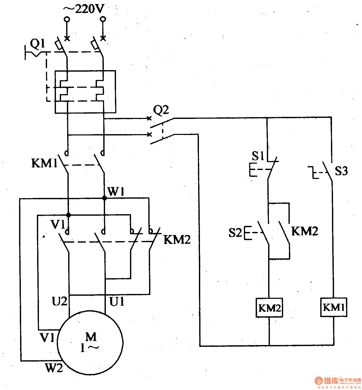 Forward Reverse Wiring Diagram Manual Refrence Single Phase forward Reverse Starter Circuit Diagram Motor