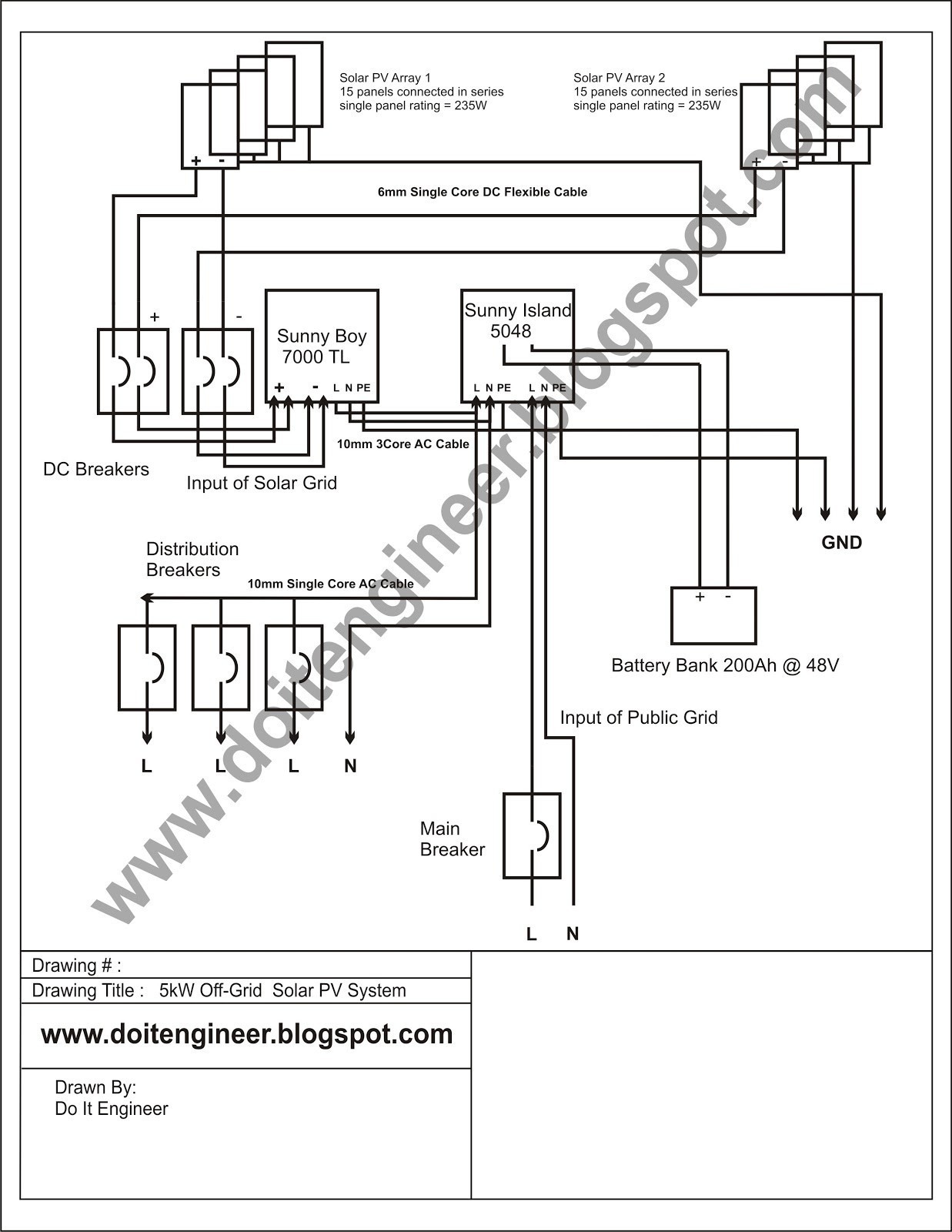 Solar Panel Wiring Diagram Example Inspirationa Wiring Diagram for F Grid solar System Refrence 5kw F