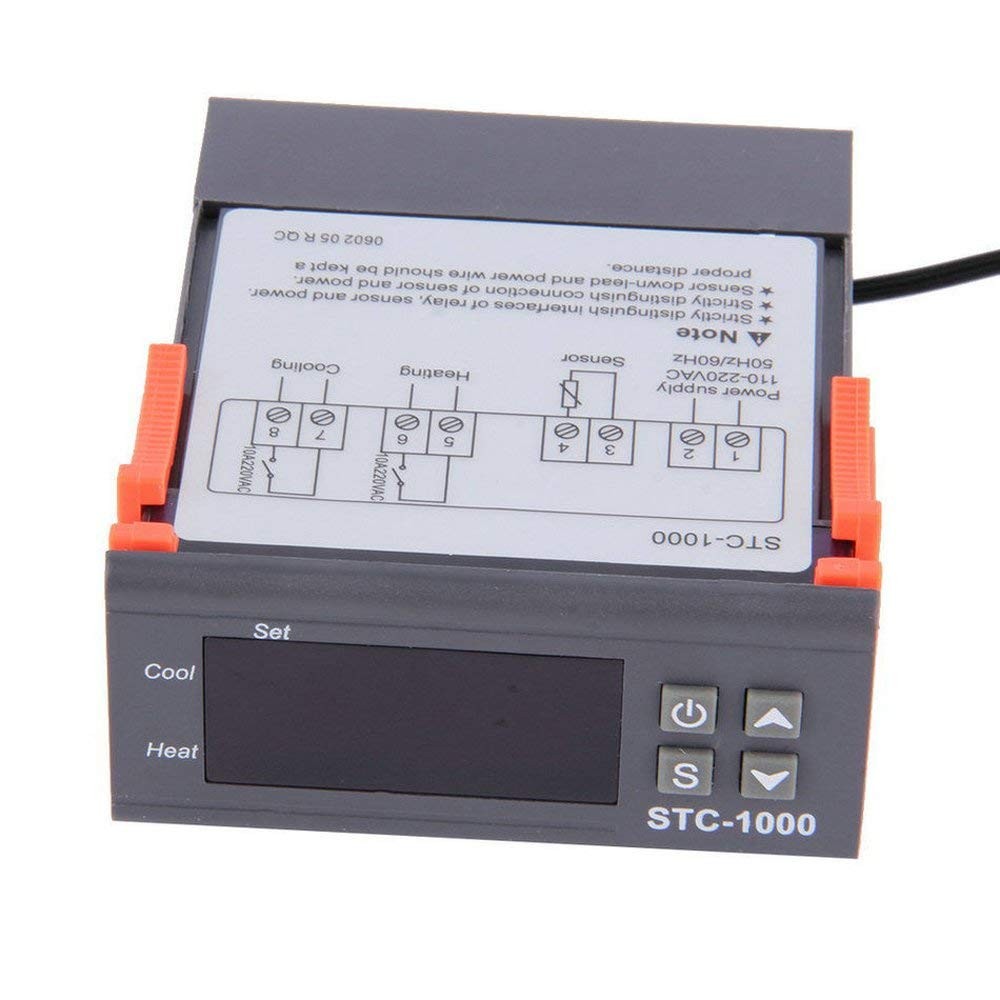 [UK Stock] Cravog Digital STC 1000 All Purpose Temperature Controller Thermostat With Sensor EH Amazon DIY & Tools