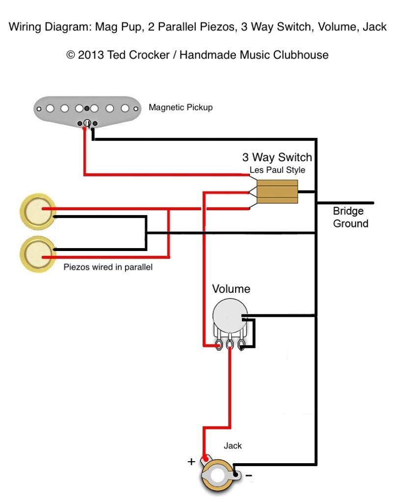 wiring diagram mag 2 piezo 3 way vol jack