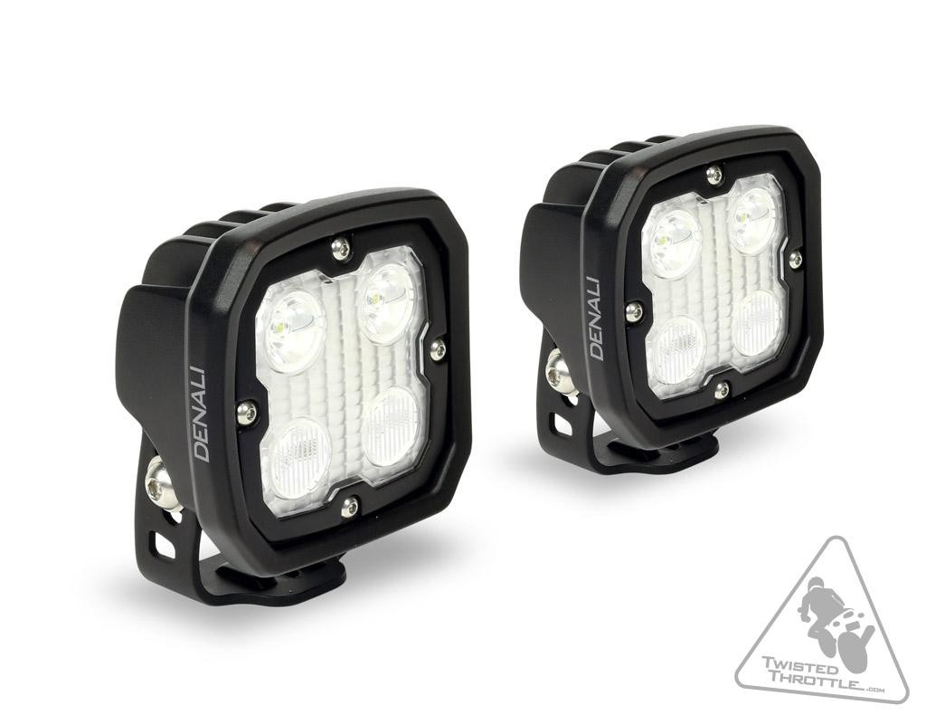 DENALI D4 Flood & Spot Hybrid LED Auxiliary Lighting Kit with Full Wiring Harness & M8 Mount