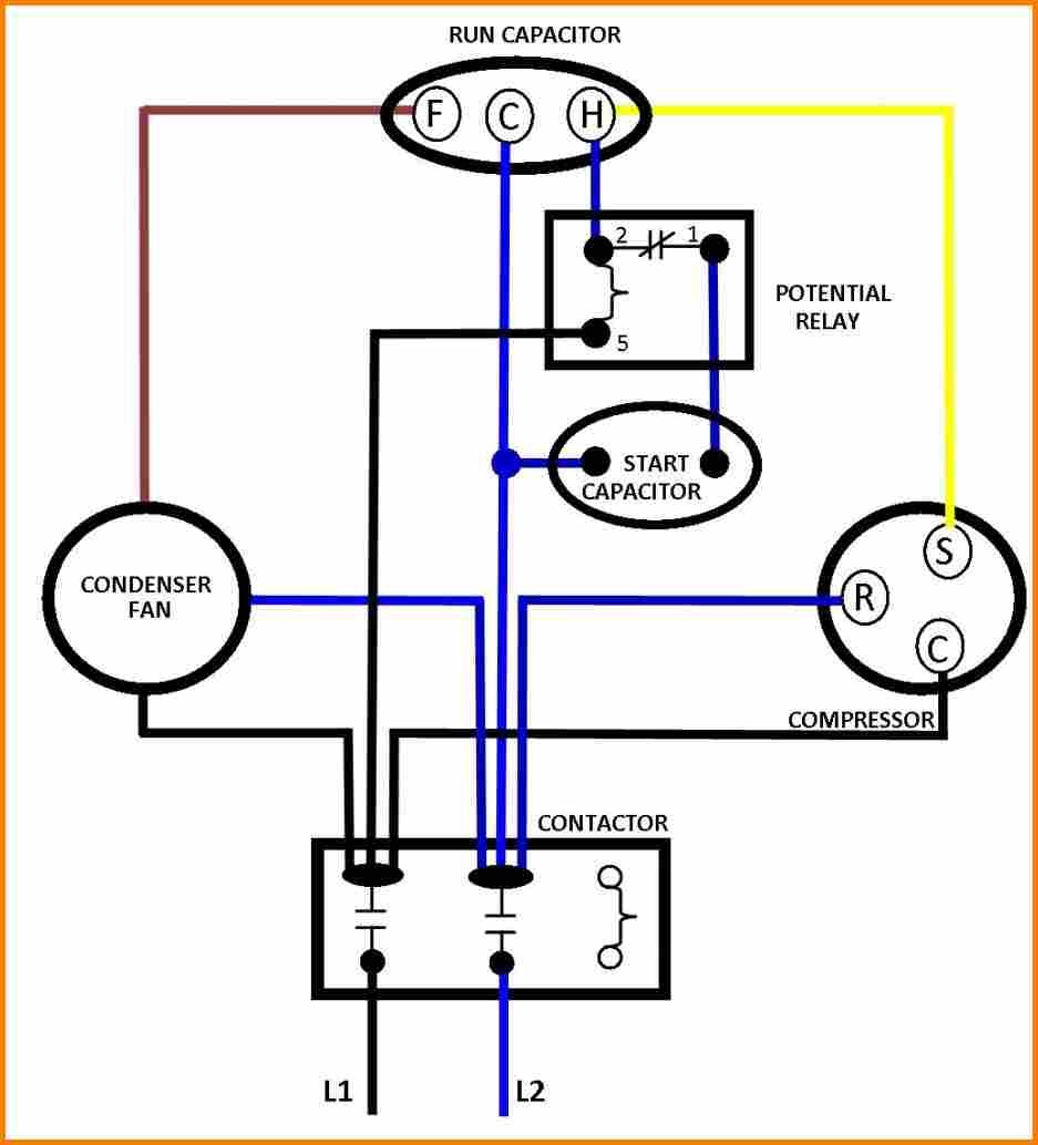 Run Capacitor Diagram Wiring At Hard Start