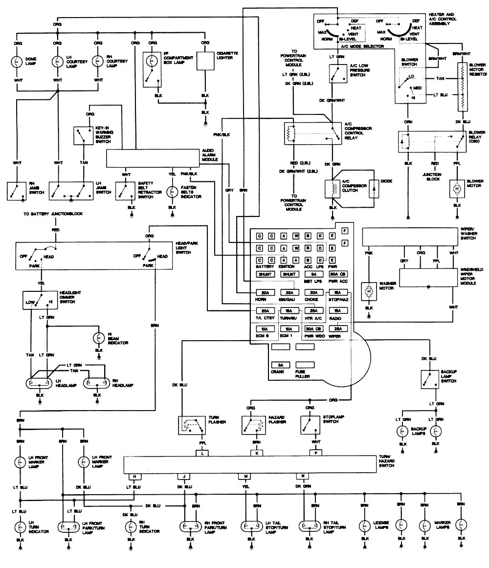1993 Chevy S10 Diagram Electrical Drawing Wiring Diagram •