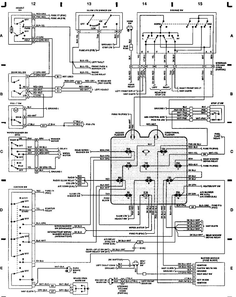 95 wrangler wiring diagram wire center u2022 rh 107 191 48 167 1995 jeep yj fuel pump wiring diagram 1987 Jeep Wrangler Wiring Diagram