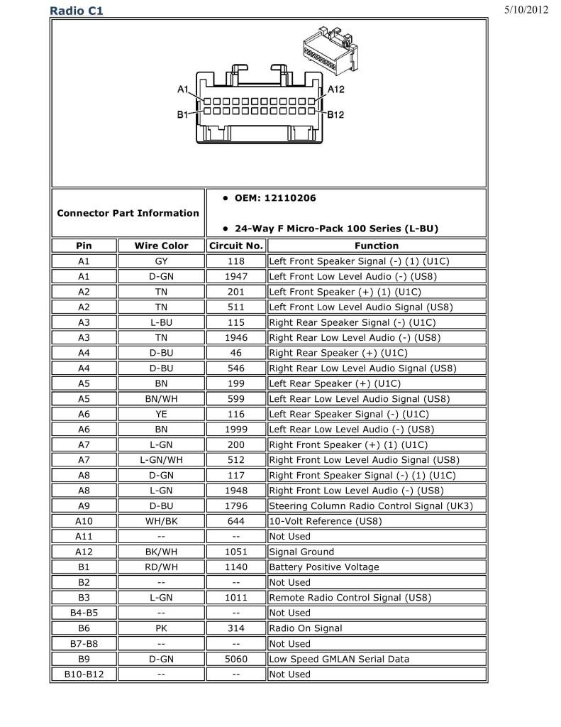 2007 Chevy Cobalt Stereo Wiring Diagram Chevrolet Car Radio Stereo Audio Wiring Diagram Autoradio within